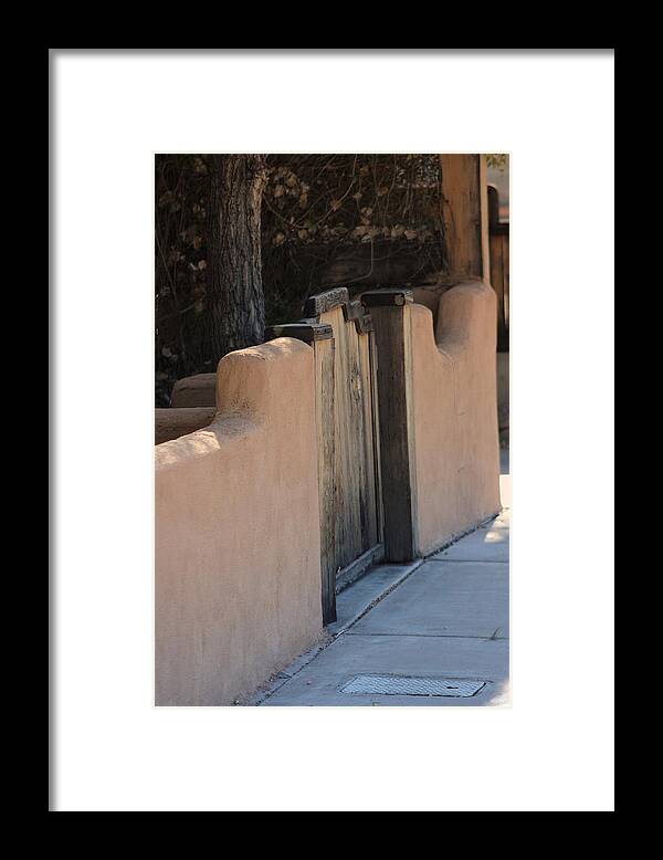 Old West Framed Print featuring the photograph Beige Adobe Wall by Colleen Cornelius