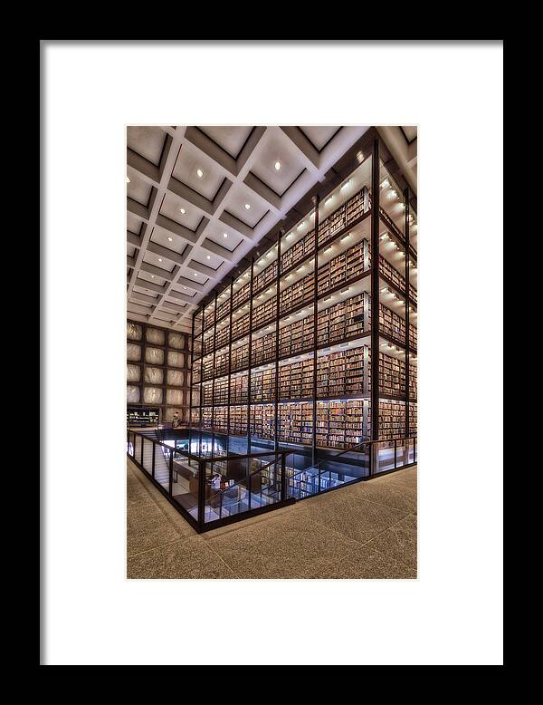 Yale University Library Framed Print featuring the photograph Beinecke Rare Book and Manuscript Library by Susan Candelario