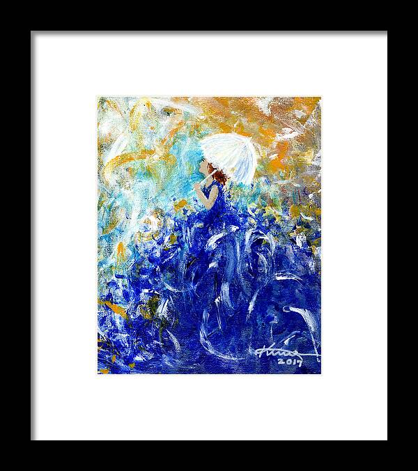 Being A Women Framed Print featuring the painting Being a Woman No10 - Remember by Kume Bryant