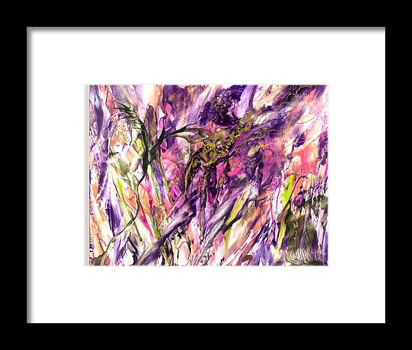  Framed Print featuring the painting Beings Unseen by Heather Hennick
