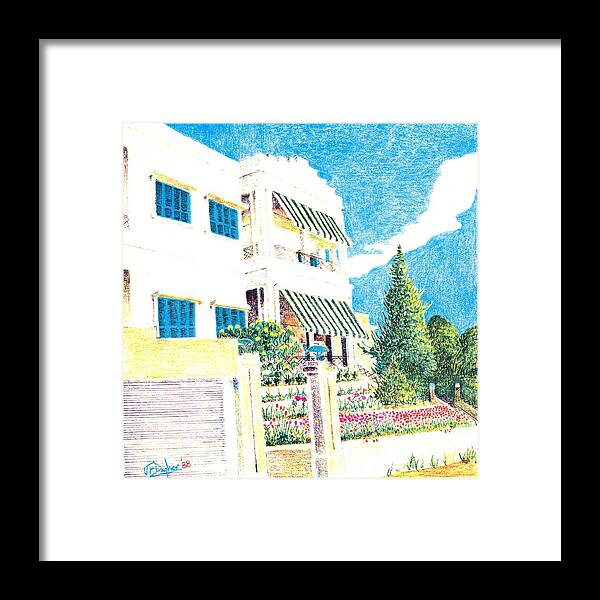 House Framed Print featuring the painting Beit Nahas by Joe Dagher