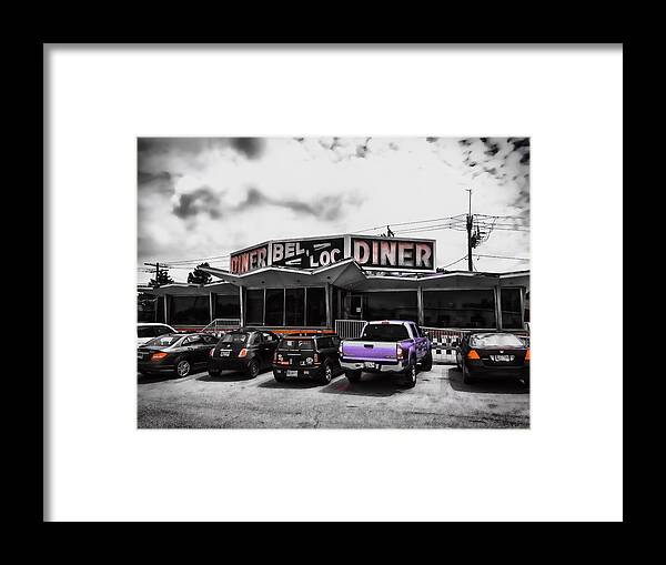 Diner Framed Print featuring the photograph Bel-Loc Diner by Chris Montcalmo
