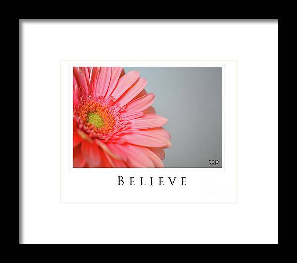 Gerber Framed Print featuring the photograph Believe by Traci Cottingham