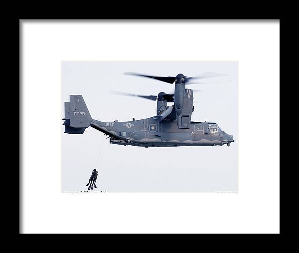 Bell Boeing V-22 Osprey Framed Print featuring the photograph Bell Boeing V-22 Osprey by Mariel Mcmeeking