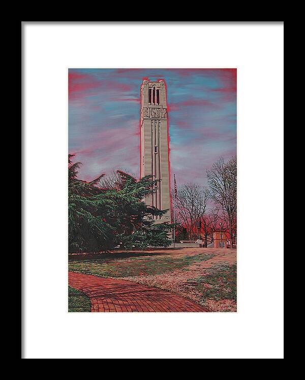 Bell Tower Framed Print featuring the painting Bell Tower by Tommy Midyette