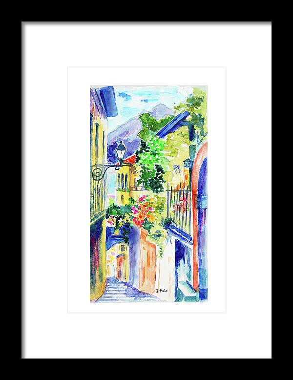 Italy Framed Print featuring the painting Bellagio on Lake Como by Jerry Fair