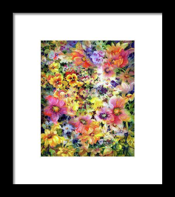 Watercolor Framed Print featuring the painting Belle Fleurs I by Ann Nicholson