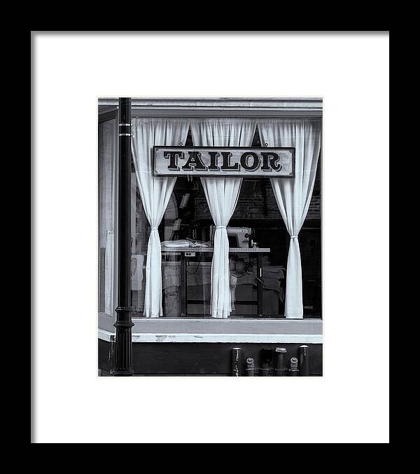 Bellows Falls Vermont Framed Print featuring the photograph Bellows Falls Tailor by Tom Singleton