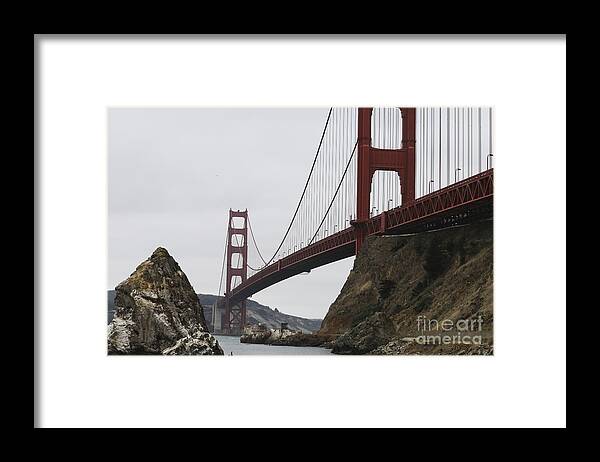 Bridge Framed Print featuring the photograph Below the Golden Gate by Leslie Hunziker