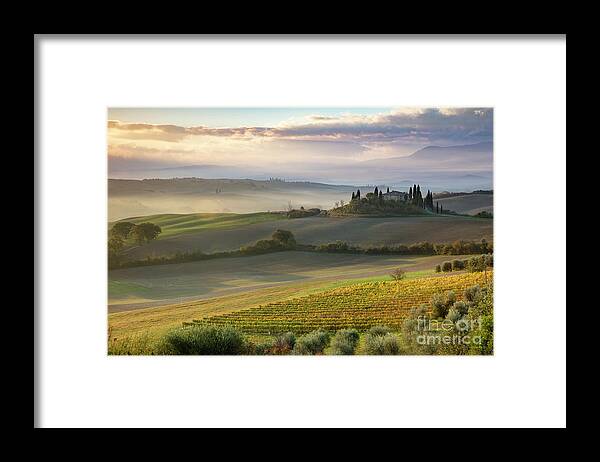 Tuscany Framed Print featuring the photograph Belvedere Morning by Brian Jannsen