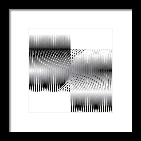 Black Framed Print featuring the digital art Bend Row 2 by Kevin McLaughlin