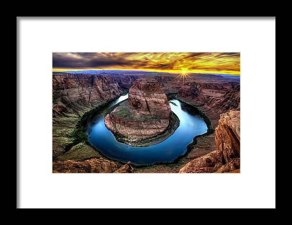 Horseshoe Bend Framed Print featuring the photograph Bending Colors by Ryan Smith