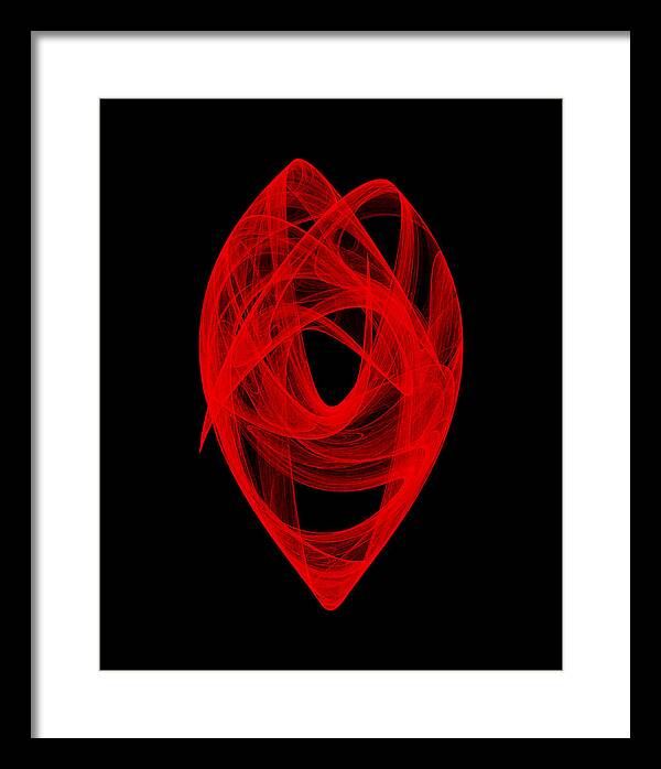 Strange Attractor Framed Print featuring the digital art Bends Unraveling I by Robert Krawczyk