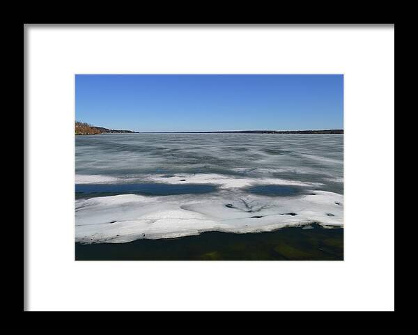 Abstract Framed Print featuring the photograph Beneath The Melting Ice by Lyle Crump