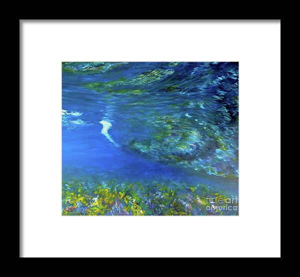 Ocean Framed Print featuring the painting Beneath the Sea by Jackie Sherwood