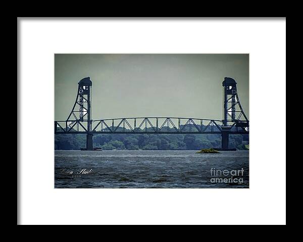 Photoshop Framed Print featuring the photograph Benjamin Harrison Memorial Draw Bridge by Melissa Messick