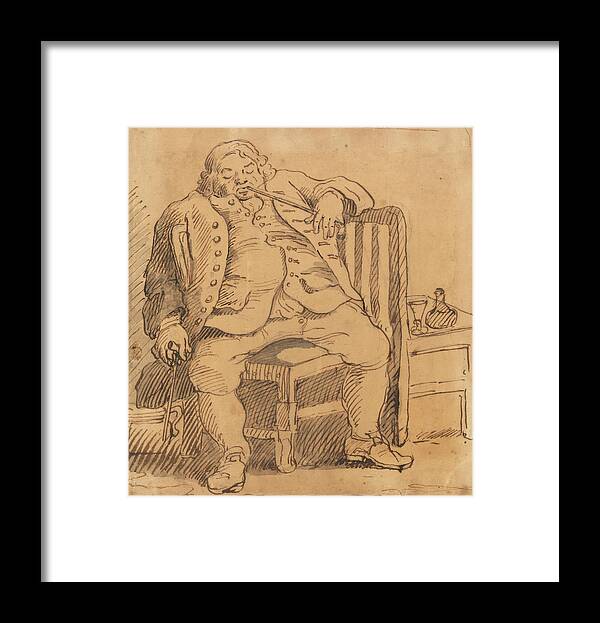 William Hogarth Framed Print featuring the drawing Benjamin Read by William Hogarth