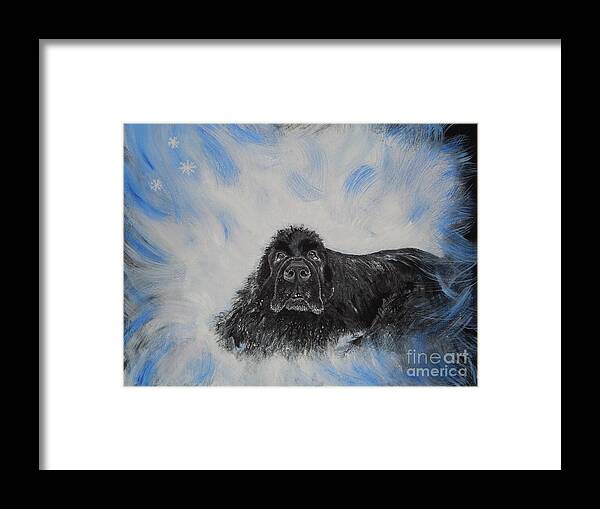 Dog Framed Print featuring the painting Bennies Love by Lisa Rose Musselwhite