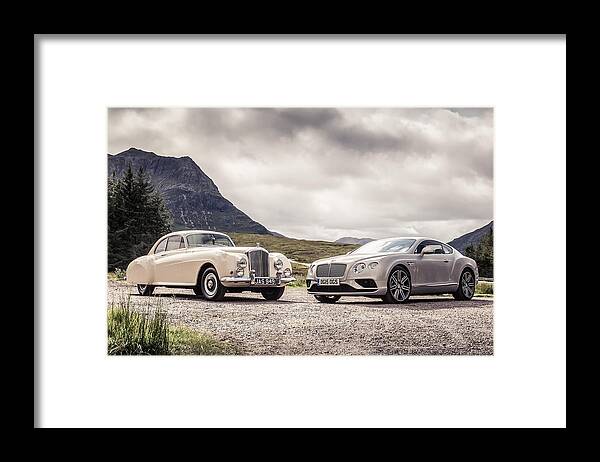 Bentley Continental Framed Print featuring the digital art Bentley Continental by Maye Loeser
