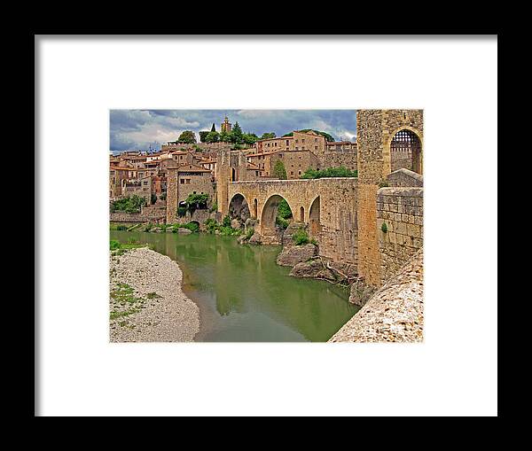 Nieves Nitta Framed Print featuring the photograph Historic Besalou Bridge by Nieves Nitta