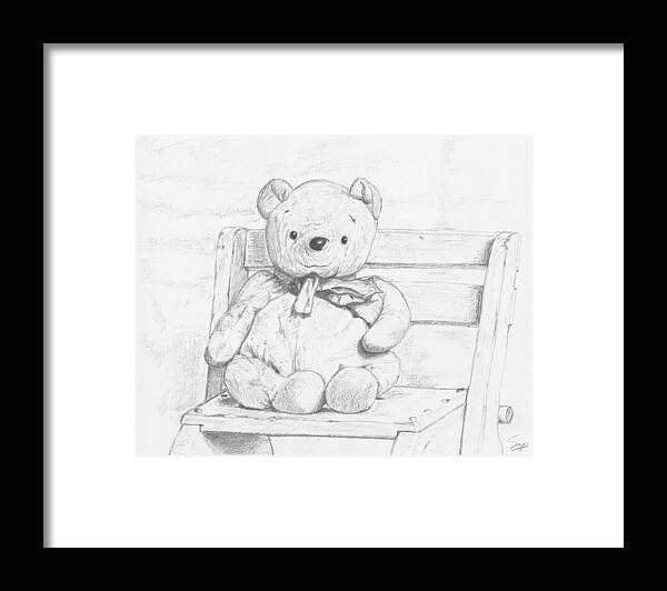 Sketch Framed Print featuring the drawing Best Friends Forever by Steven Powers SMP