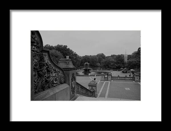 Bethesda Fountain Framed Print featuring the photograph Bethesda Fountain Steps by Christopher J Kirby