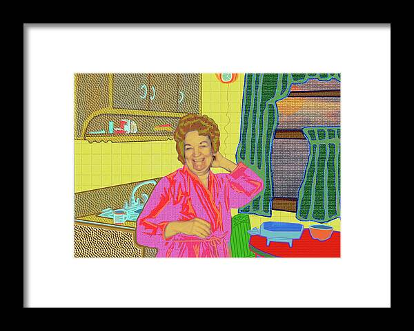 Color Framed Print featuring the digital art Bev's Kitchen by Rod Whyte