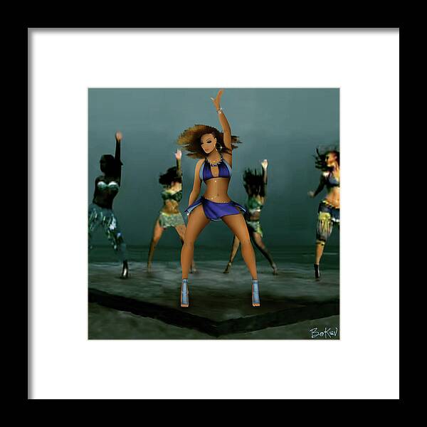 Beyonce Framed Print featuring the digital art Beyonce - Baby Boy 1 by Bo Kev
