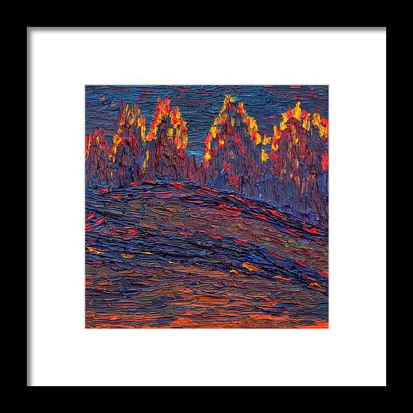 Night Framed Print featuring the painting Beyond the Darkness by Vadim Levin