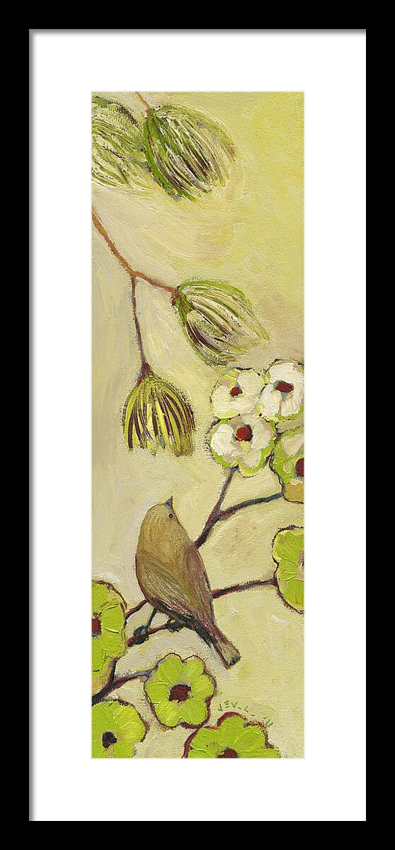 Bird Framed Print featuring the painting Beyond the Dogwood Tree by Jennifer Lommers