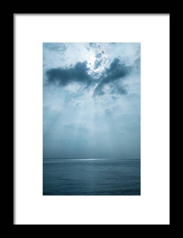 Ocean Framed Print featuring the photograph Beyond by Wim Lanclus