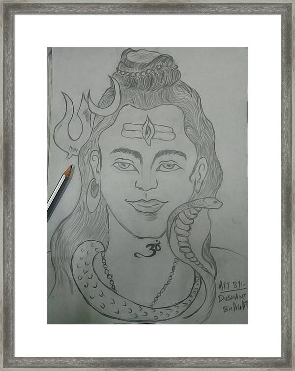 Lord Shiva - a pencil sketch 