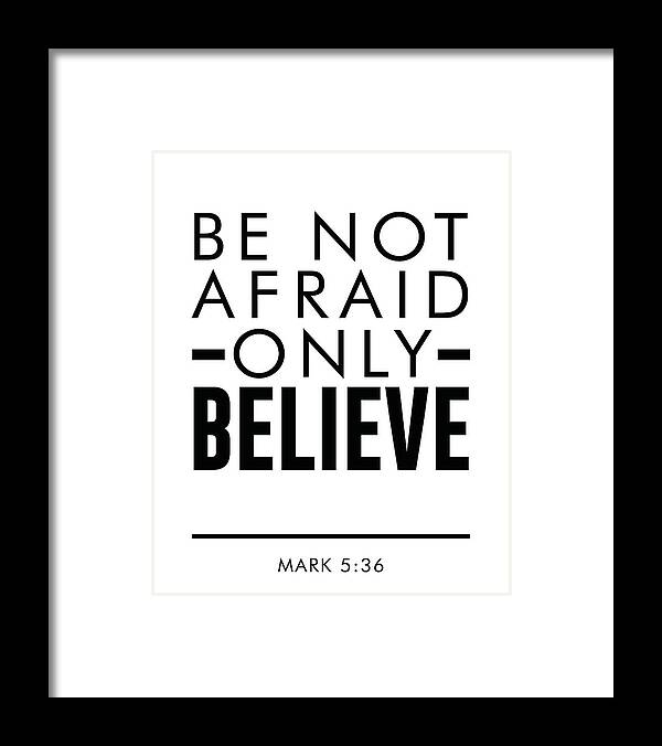 Scripture Walls Do Not Be Afraid Just Believe Mark 5:36 Bible