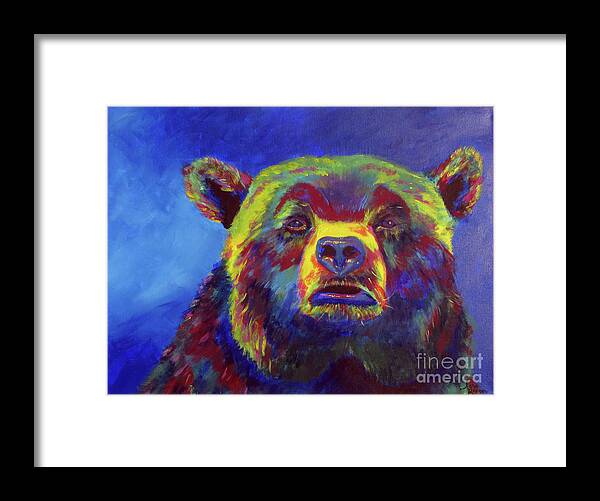 Bear Framed Print featuring the painting Big Bear by Sara Becker