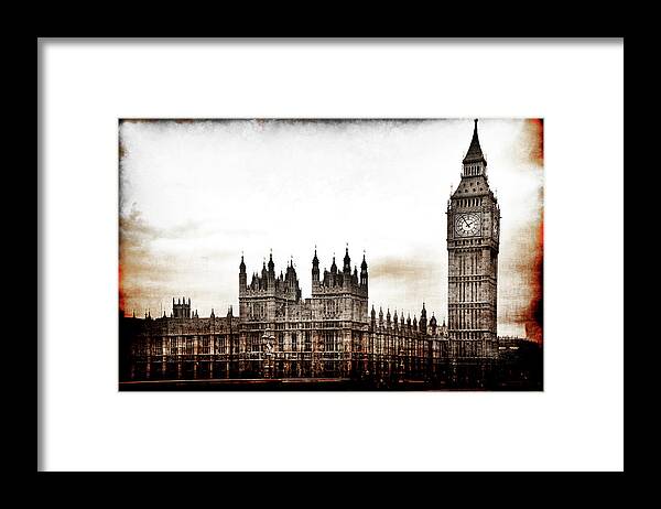 Pictorial Framed Print featuring the photograph Big Bend and the Palace of Westminster by Jennifer Wright