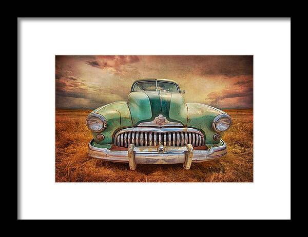 Vintage Framed Print featuring the photograph Big Buick by Elin Skov Vaeth