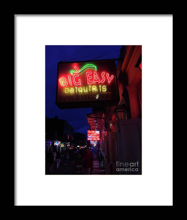 New Orleans Framed Print featuring the photograph Big Easy Sign by Steven Spak