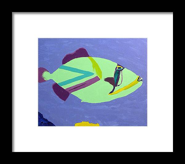 Fish Framed Print featuring the painting Big Fish in a Small Pond by Karen Nicholson