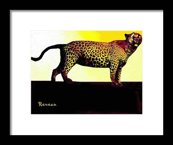 Big Game Framed Print featuring the photograph Big Game Africa - Leopard by A L Sadie Reneau