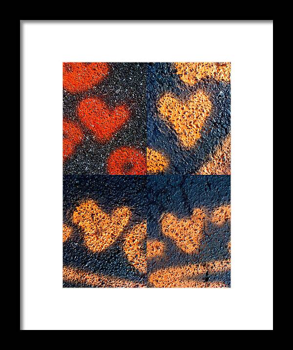 Heart Images Framed Print featuring the photograph Big Hearts Spray Paint by Boy Sees Hearts