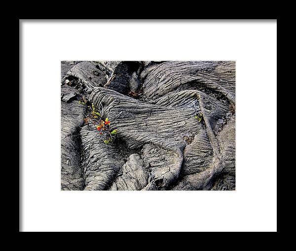 Hawaii Framed Print featuring the photograph Big Island Lava Flow by Amelia Racca