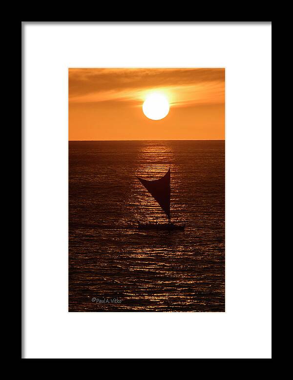 Colors Framed Print featuring the photograph Big Island Sunset by Paul Vitko