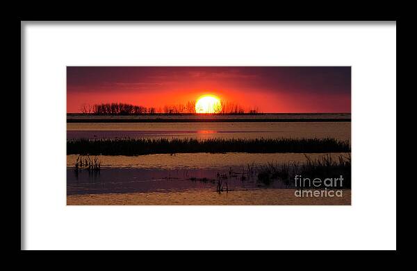 Quill Lake Framed Print featuring the photograph Big Quill Lake Sunset by Bob Christopher