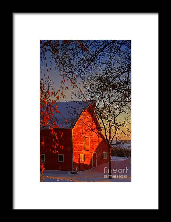 Barn Framed Print featuring the photograph Big red barn by Julie Lueders 