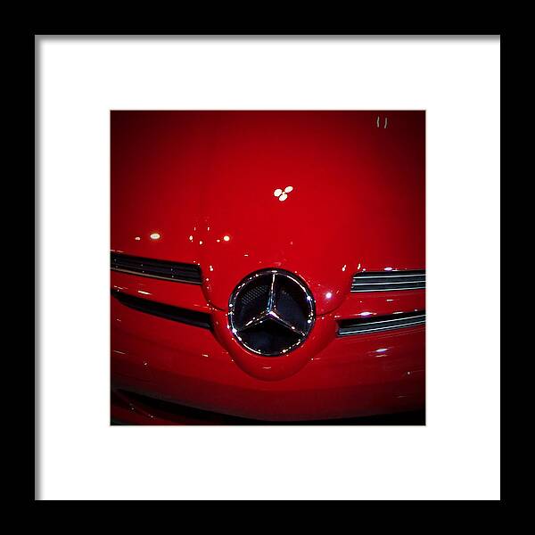 Picture Framed Print featuring the photograph Big Red Smile - Mercedes-Benz S L R McLaren by Serge Averbukh