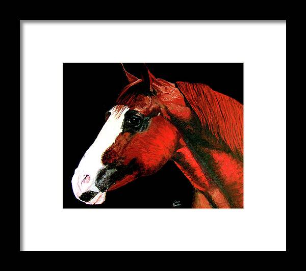 Original Oil On Canvas Framed Print featuring the painting Big Red by Stan Hamilton