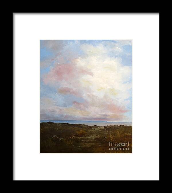 Lee Piper Framed Print featuring the painting Big Sky Country by Lee Piper