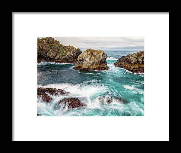 Landscape Framed Print featuring the photograph Big Sur Blue by Jonathan Nguyen