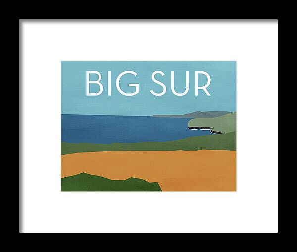 Big Sur Framed Print featuring the mixed media Big Sur Landscape- Art by Linda Woods by Linda Woods