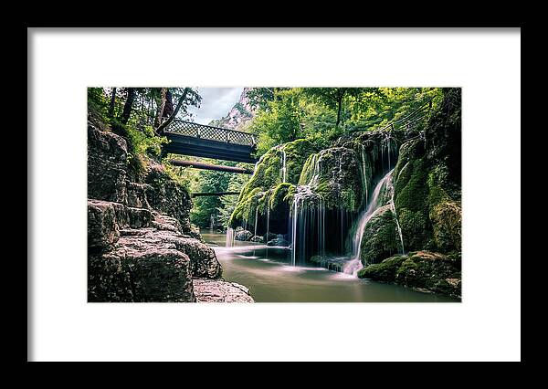 Bigar Framed Print featuring the photograph Bigar waterfall - Romania - Travel photography by Giuseppe Milo